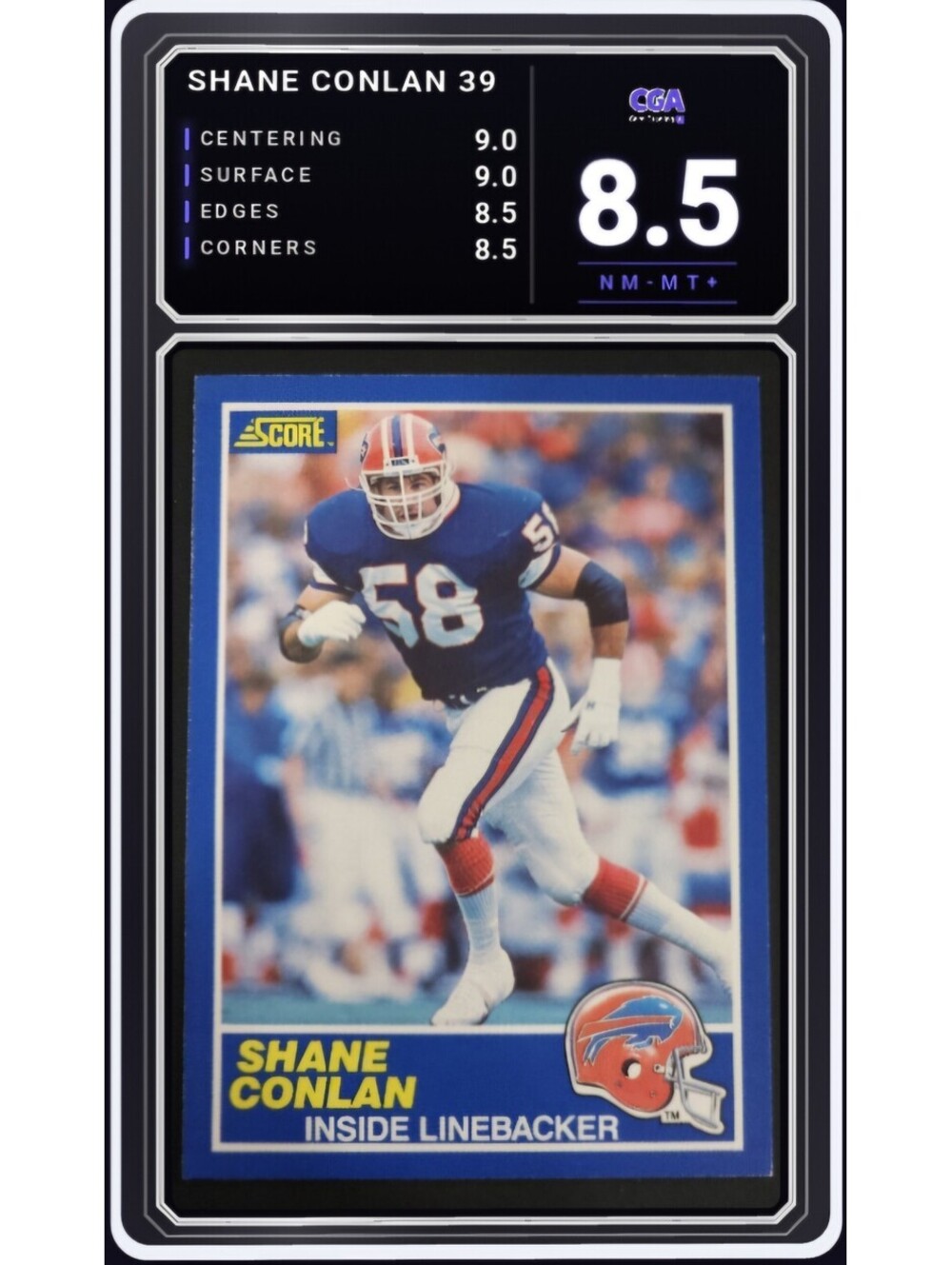 1989 Score Football #39 Shane Conlan Buffalo Bills NFL Card - 8.5 Digital Grade